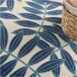Pemberly Row 6'x9' Navy Blue and White Fabric Tropical Area Rug (6'x9')