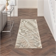 Pemberly Row Contemporary 2'x6' Natural Indoor/Outdoor Plush Rug