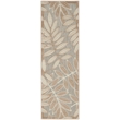 Pemberly Row Contemporary 2'x6' Natural Indoor/Outdoor Plush Rug