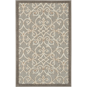 Pemberly Row Contemporary 2'8&quotx4' Natural Indoor/Outdoor Rug