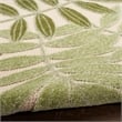 Pemberly Row 4'x6' Ivory Green Fabric Outdoor Area Rug (4'x6')