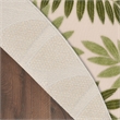 Pemberly Row 5' Round Ivory Green Fabric Outdoor Area Rug (5' Round)