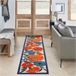 Pemberly Row 8' Runner Multicolor Fabric Contemporary Area Rug
