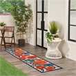Pemberly Row 8' Runner Multicolor Fabric Contemporary Area Rug