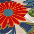 Pemberly Row 4' Round Multicolor Fabric Contemporary Area Rug