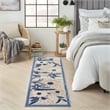 Pemberly Row 8' Runner Blue Gray Fabric Contemporary Area Rug