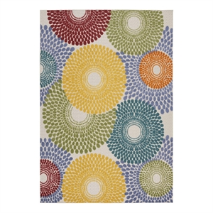 Pemberly Row 7'10&quotx10'6&quot Multi-color Modern Indoor/Outdoor Rug
