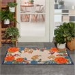 Pemberly Row Modern / Contemporary 3'x4' Multicolor Fabric Area Rug