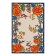 Pemberly Row Modern / Contemporary 3'x4' Multicolor Fabric Area Rug