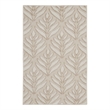 Pemberly Row Contemporary 3'x4' Ivory Gray Fabric Tropical Area Rug