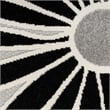 Pemberly Row Modern / Contemporary 3'x4' Black White Fabric Area Rug