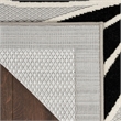 Pemberly Row Modern / Contemporary 3'x4' Black White Fabric Area Rug