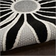 Pemberly Row Modern / Contemporary 3'x4' Black White Fabric Area Rug