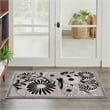 Pemberly Row Modern / Contemporary 3'x4' Black White Fabric Area Rug