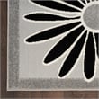 Pemberly Row Modern / Contemporary 3'x4' Black White Fabric Area Rug