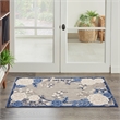 Pemberly Row Modern / Contemporary 3'x4' Blue Gray Fabric Area Rug