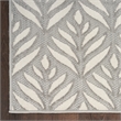 Pemberly Row Contemporary 3'x4' Gray Fabric Tropical Area Rug