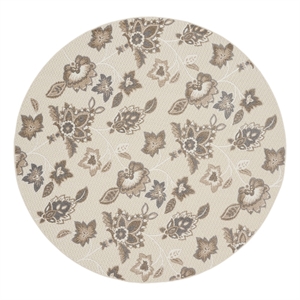 Pemberly Row Modern / Contemporary 7'10&quotxRound Beige Area Rug