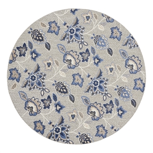 Pemberly Row Modern / Contemporary 7'10&quotxRound Blue Grey Area Rug