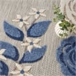 Pemberly Row 8' Round Blue Gray Fabric Contemporary Area Rug