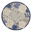 Pemberly Row 8' Round Blue Gray Fabric Contemporary Area Rug