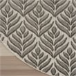 Pemberly Row Contemporary 8' Round Charcoal Fabric Tropical Area Rug