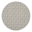 Pemberly Row Contemporary 8' Round Gray Fabric Tropical Area Rug