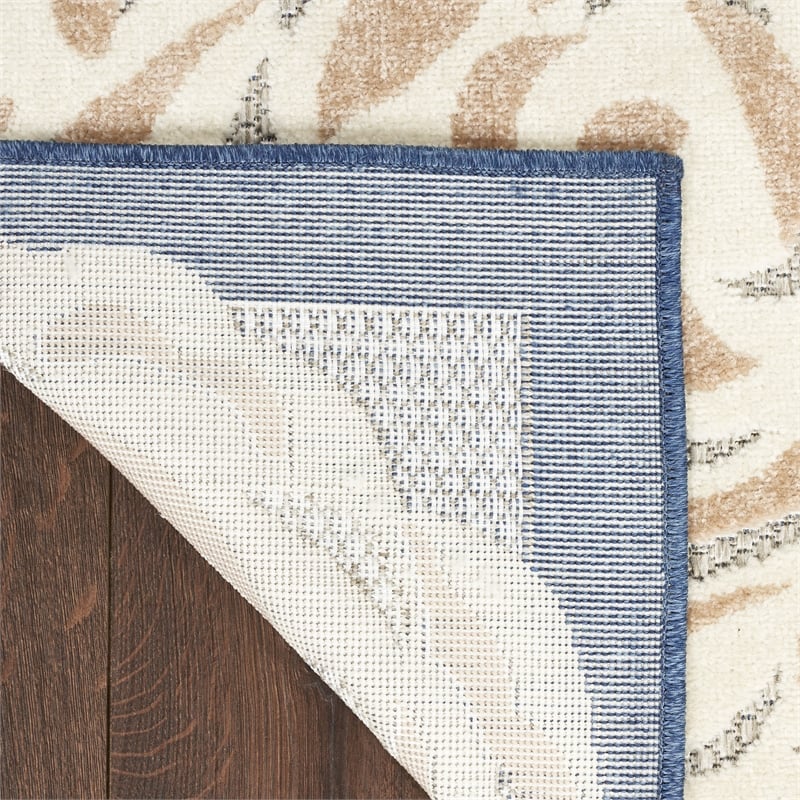 Pemberly Row Modern / Contemporary 6'x9' Blue Gray Fabric Area Rug