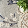 Pemberly Row Modern / Contemporary 6'x9' Blue Gray Fabric Area Rug
