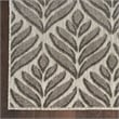 Pemberly Row Contemporary 6'x9' Charcoal Fabric Tropical Area Rug