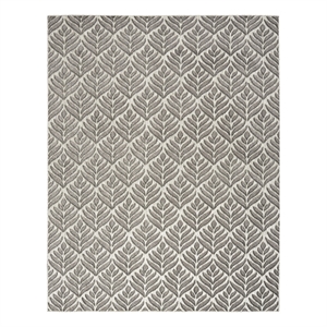 Pemberly Row Contemporary 6'x9' Charcoal Fabric Tropical Area Rug