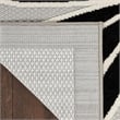 Pemberly Row Modern / Contemporary 5'x8' Black White Fabric Area Rug