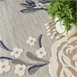 Pemberly Row Modern / Contemporary 5'x8' Blue Gray Fabric Area Rug
