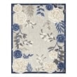 Pemberly Row Modern / Contemporary 5'x8' Blue Gray Fabric Area Rug