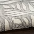 Pemberly Row Contemporary 6'x9' Gray Fabric Tropical Area Rug