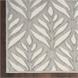 Pemberly Row Contemporary 6'x9' Gray Fabric Tropical Area Rug