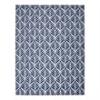 Pemberly Row Contemporary 8'x11' Blue Fabric Tropical Area Rug