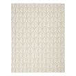 Pemberly Row Contemporary 8'x11' Ivory Gray Fabric Tropical Area Rug
