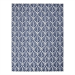 Pemberly Row Contemporary 4'x6' Blue Fabric Tropical Area Rug