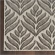 Pemberly Row Contemporary 4'x6' Charcoal Fabric Tropical Area Rug