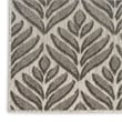 Pemberly Row Contemporary 4'x6' Charcoal Fabric Tropical Area Rug