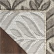 Pemberly Row Contemporary 4'x6' Charcoal Fabric Tropical Area Rug