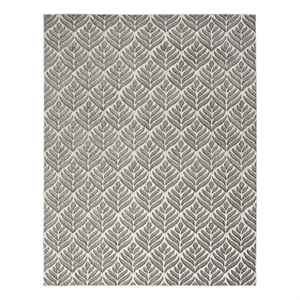 Pemberly Row Contemporary 4'x6' Charcoal Fabric Tropical Area Rug
