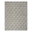 Pemberly Row Contemporary 4'x6' Charcoal Fabric Tropical Area Rug