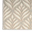 Pemberly Row Contemporary 4'x6' Ivory Gray Fabric Tropical Area Rug