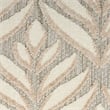 Pemberly Row Contemporary 4'x6' Ivory Gray Fabric Tropical Area Rug