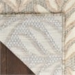 Pemberly Row Contemporary 9'x12' Ivory Gray Fabric Tropical Area Rug