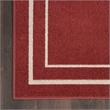 Pemberly Row Modern / Contemporary 5'x7' Brick Ivory Fabric Area Rug