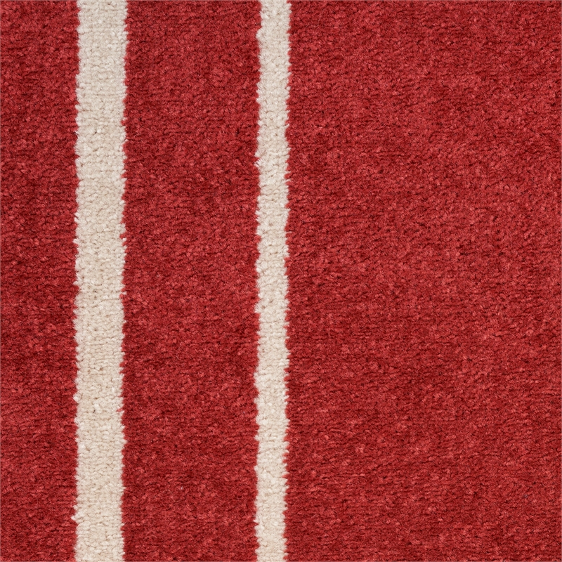 Pemberly Row Modern / Contemporary 5'x7' Brick Ivory Fabric Area Rug