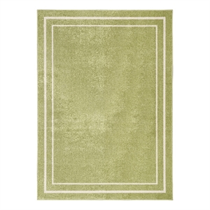 Pemberly Row Modern / Contemporary 5'x7' Green Ivory Fabric Area Rug